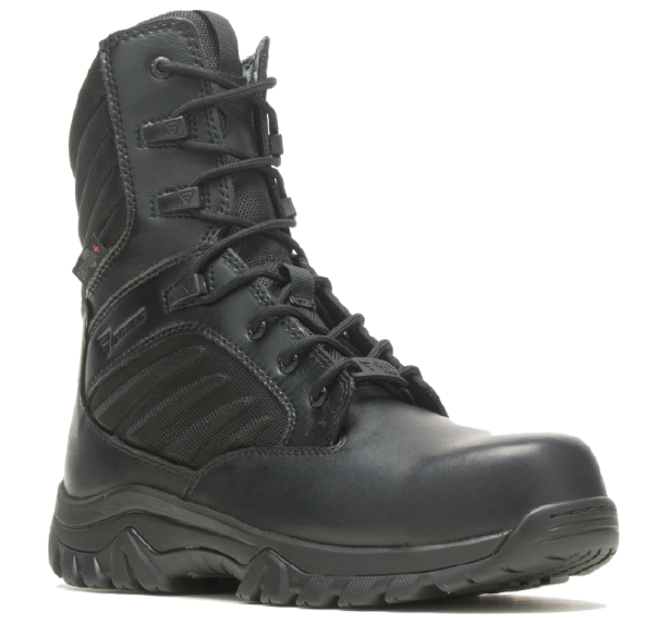a black boot with laces
